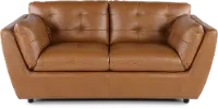 Tiffany Brown Leather Loveseat