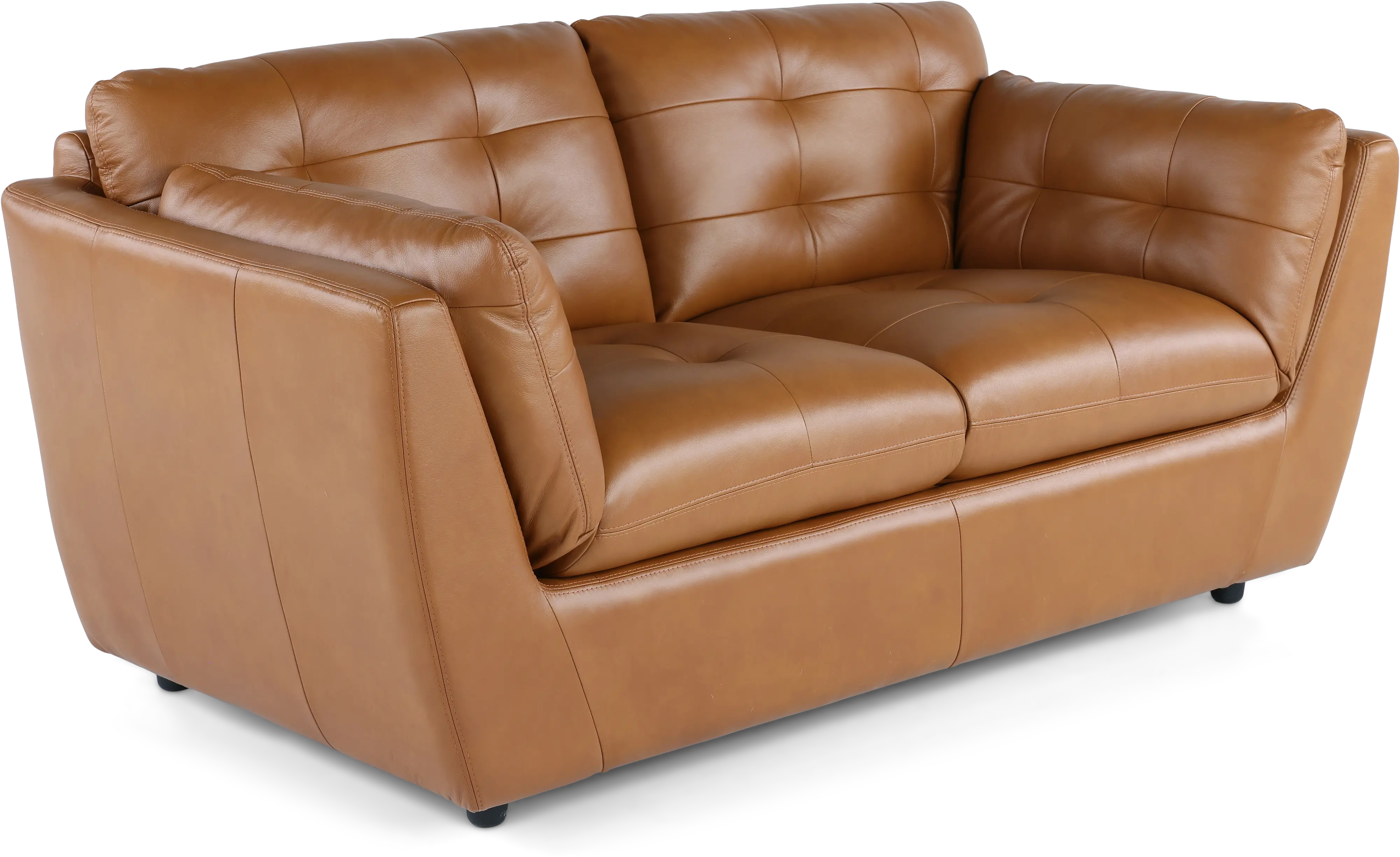 Tiffany Brown Leather Loveseat-4