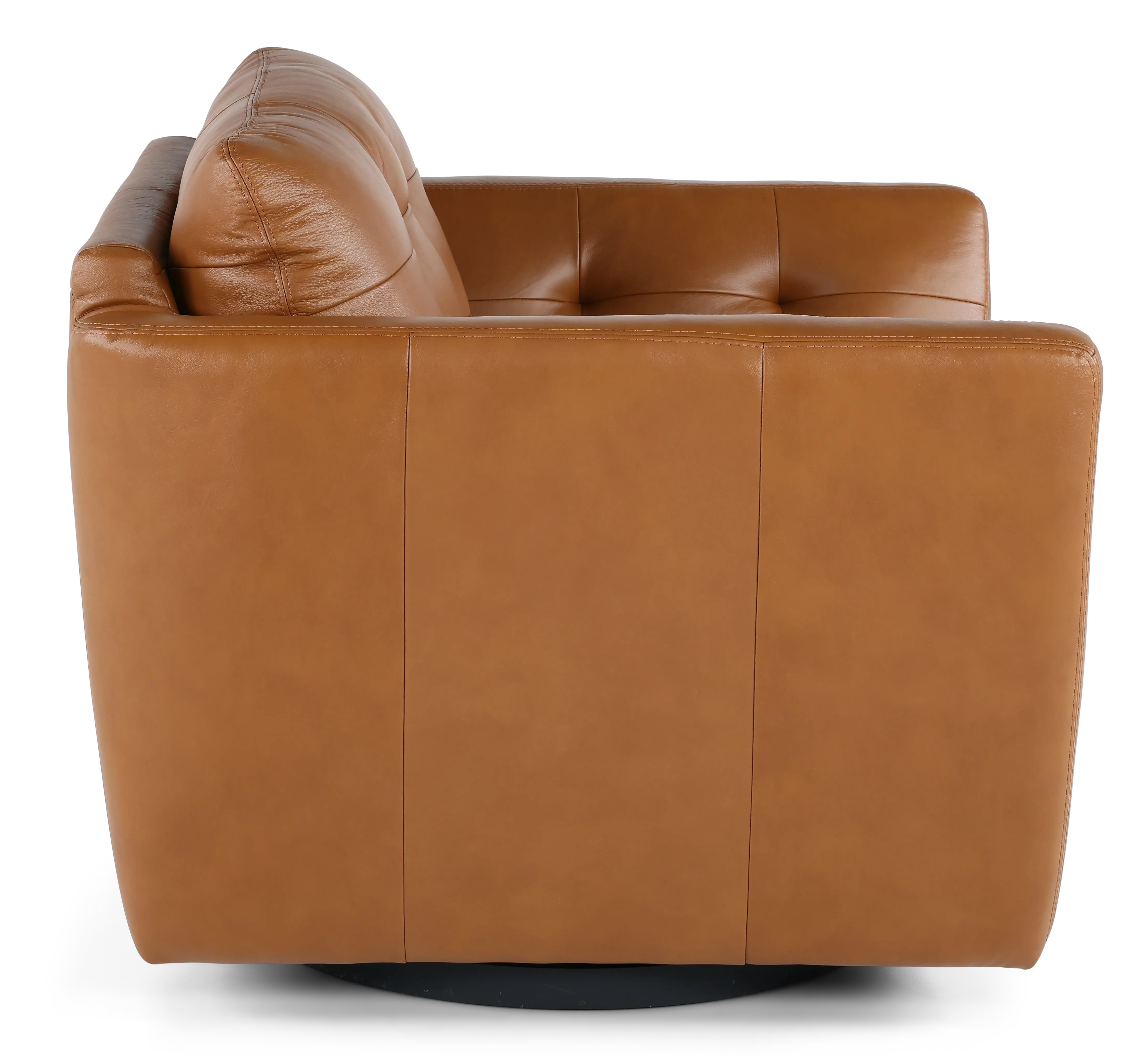 Tiffany Brown Leather Swivel Chair-6