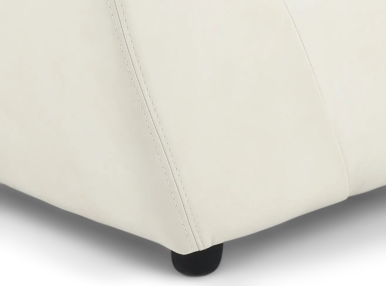 Tiffany White Leather Sofa-6