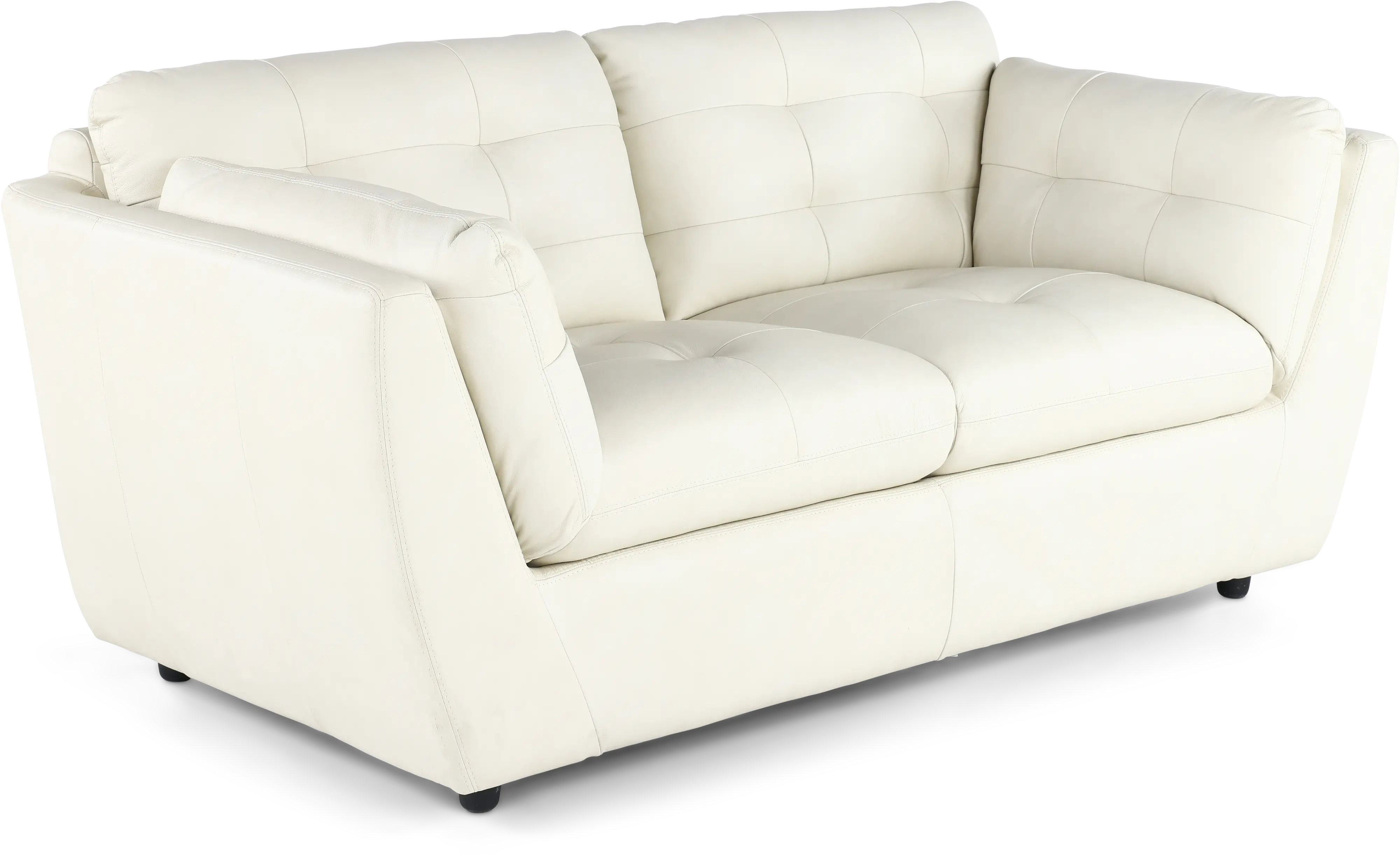 Tiffany White Leather Loveseat-4