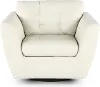 Tiffany White Leather Swivel Chair