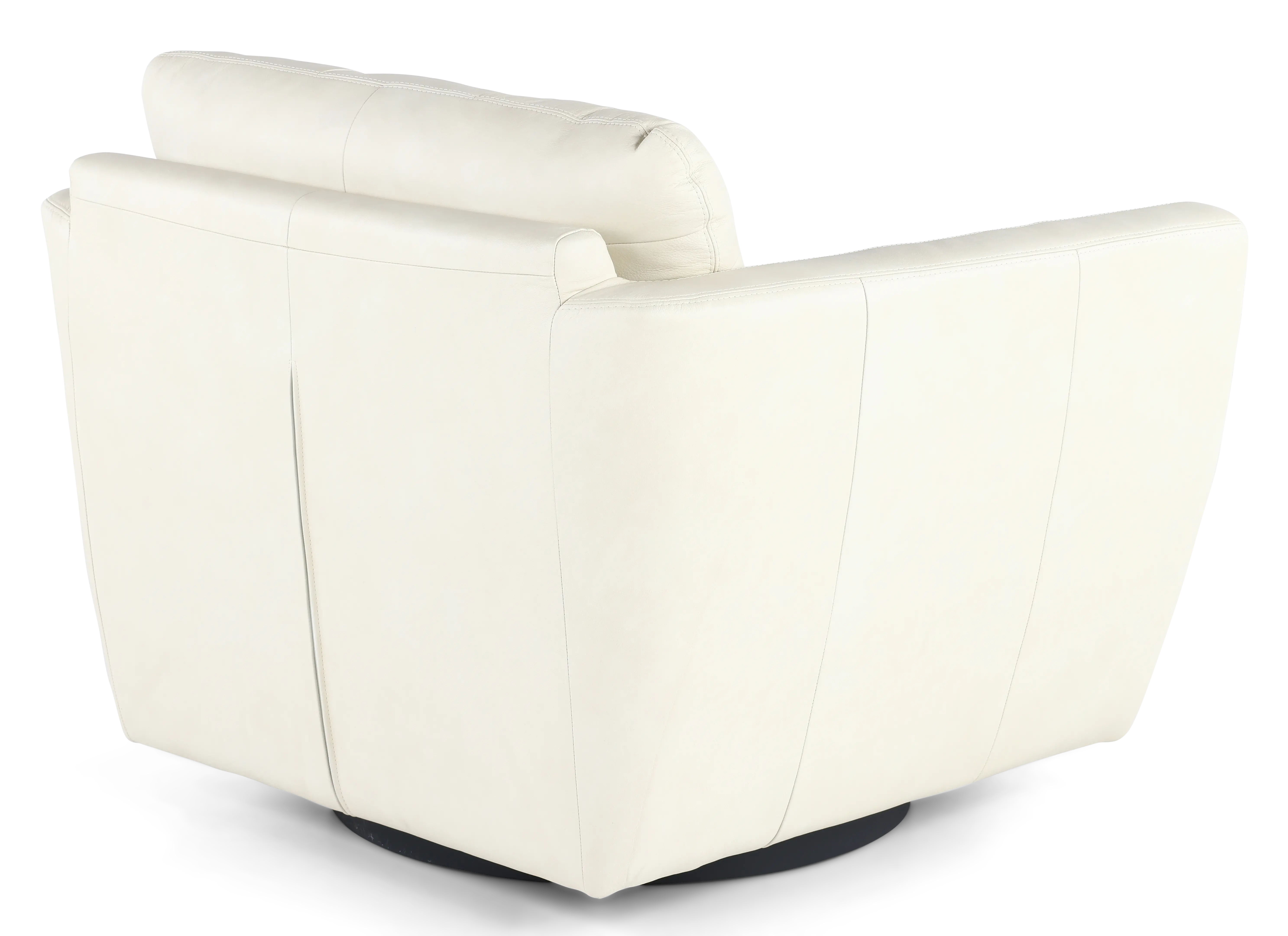 Tiffany White Leather Swivel Chair-5
