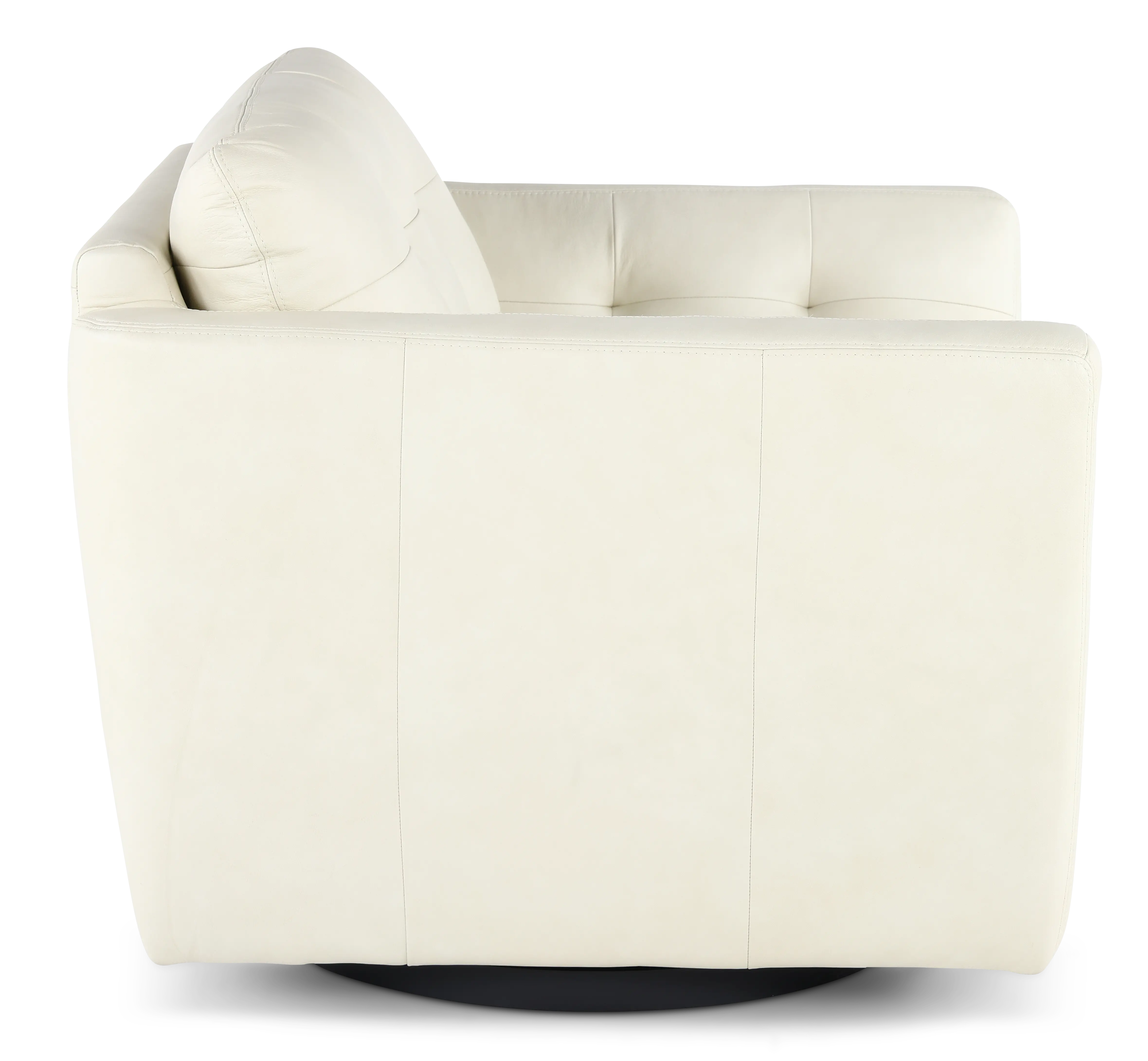 Tiffany White Leather Swivel Chair-6
