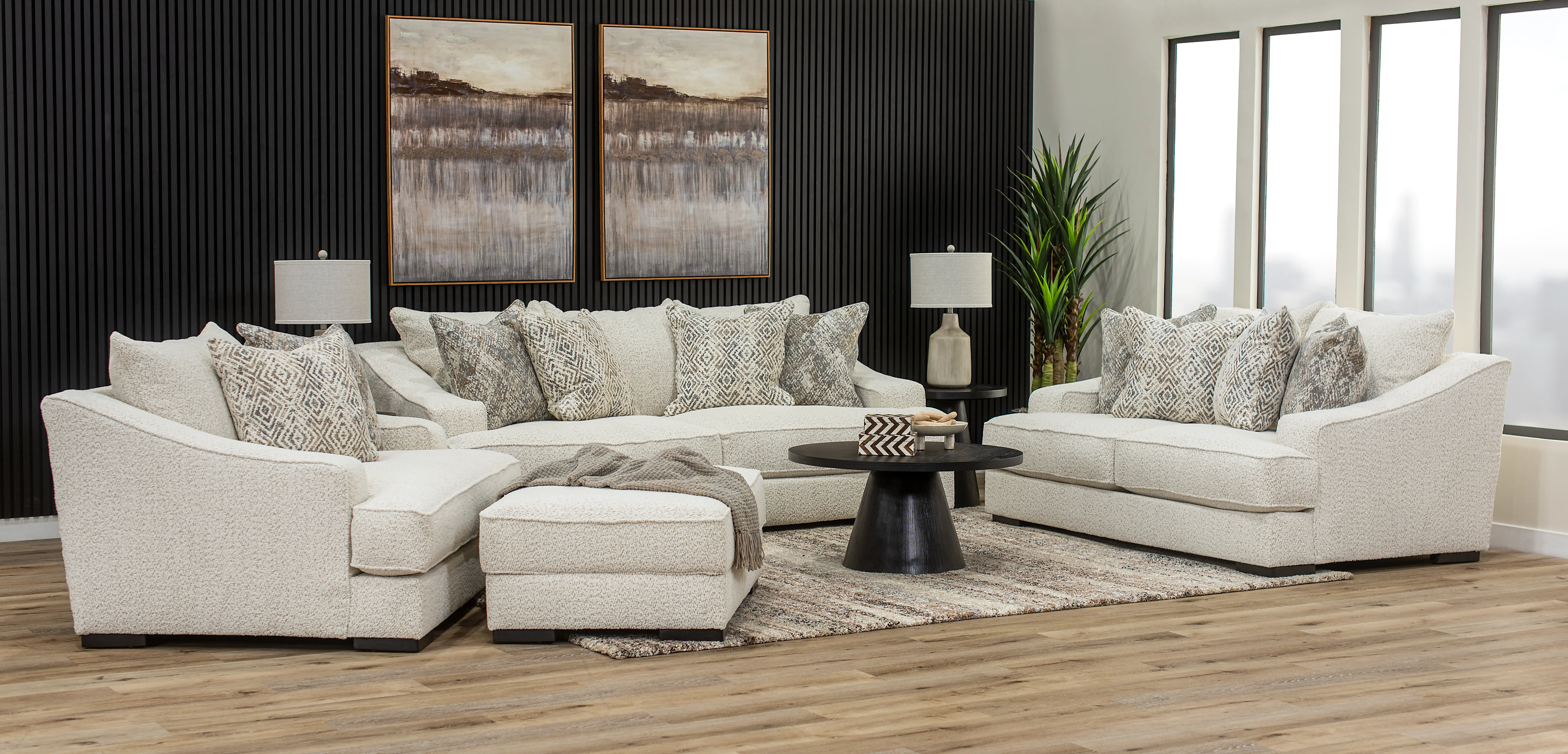 Portland Black Round Coffee Table-10