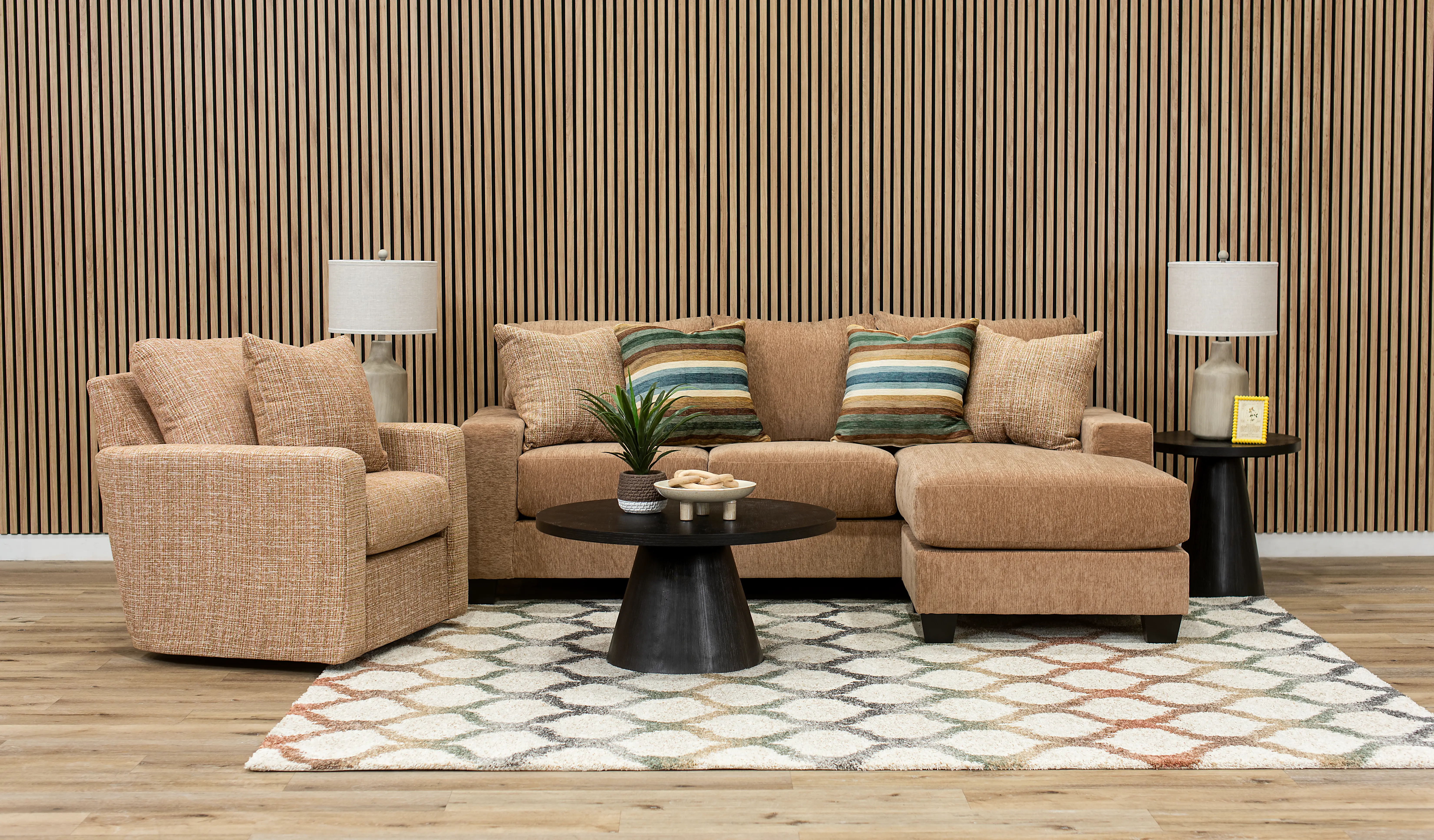 Portland Black Round Coffee Table-11