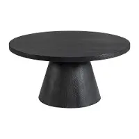 Portland Black Round Coffee Table