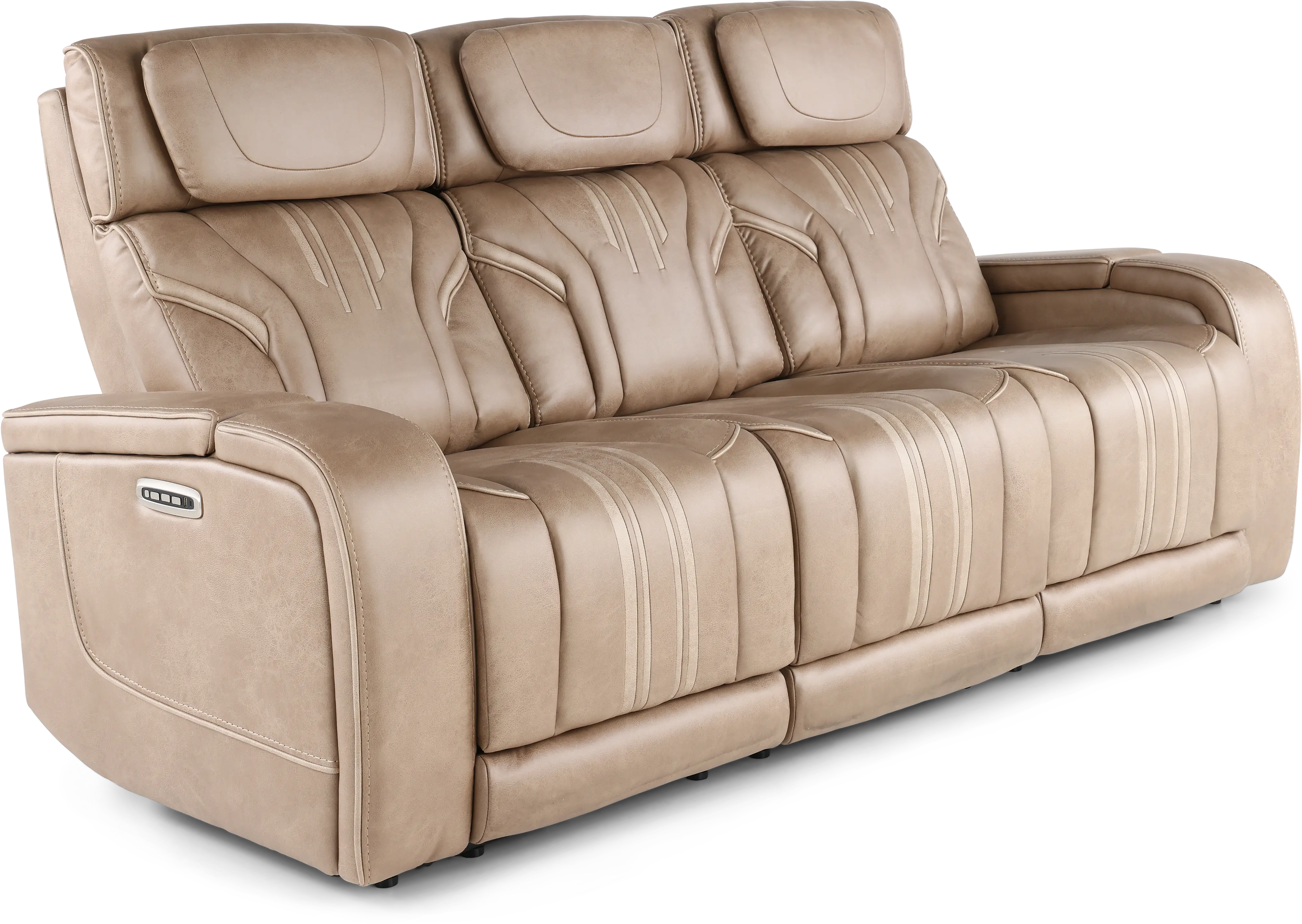 Tacama Sand Power Reclining Sofa with Audio-4