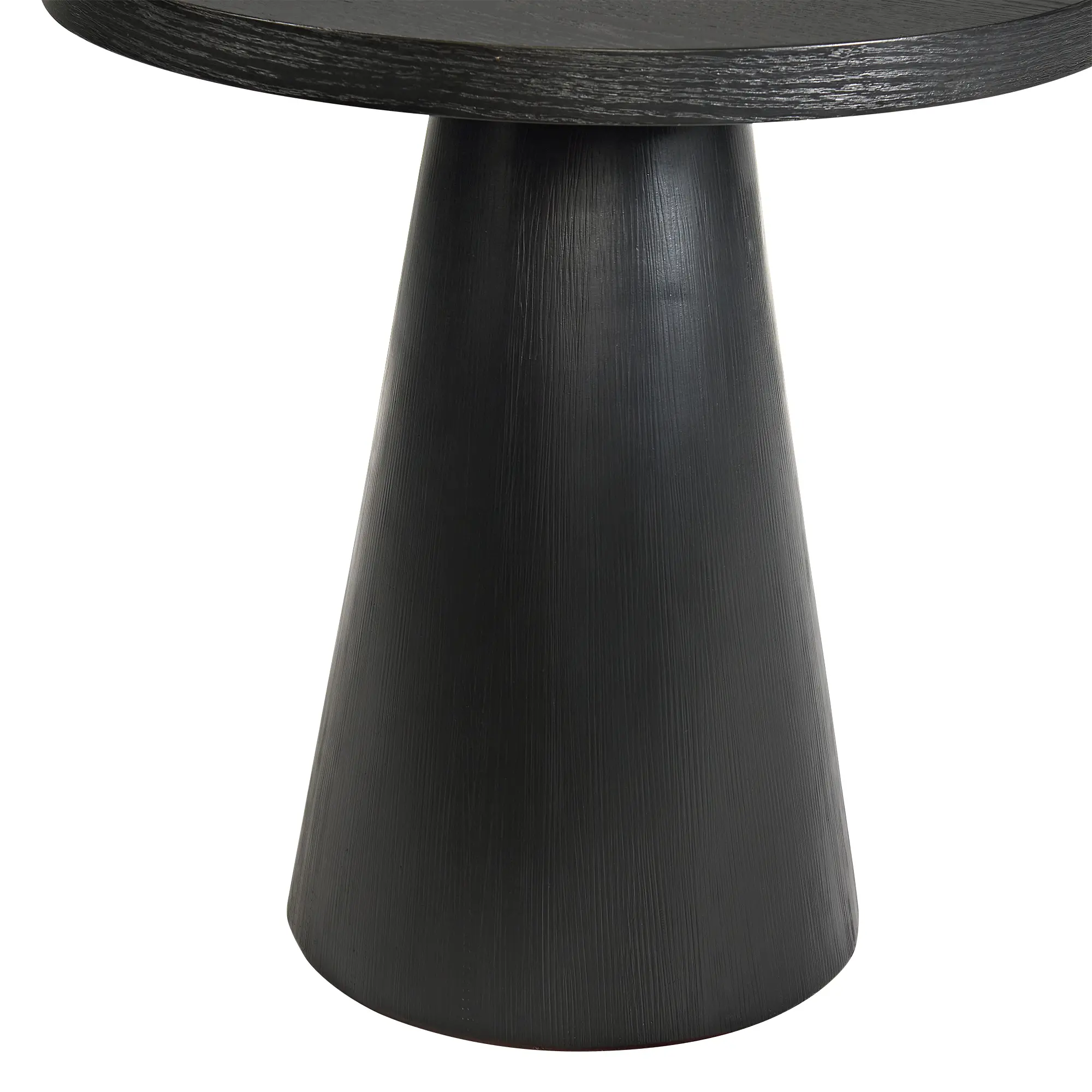 Portland Black Round End Table-4