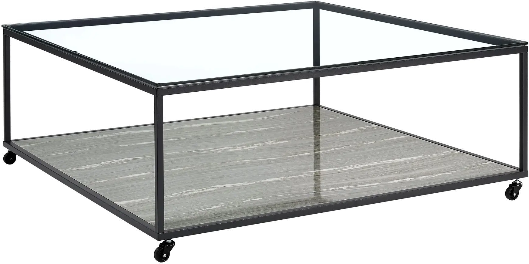 Yasmin Black and Gray Glass Coffee Table-1