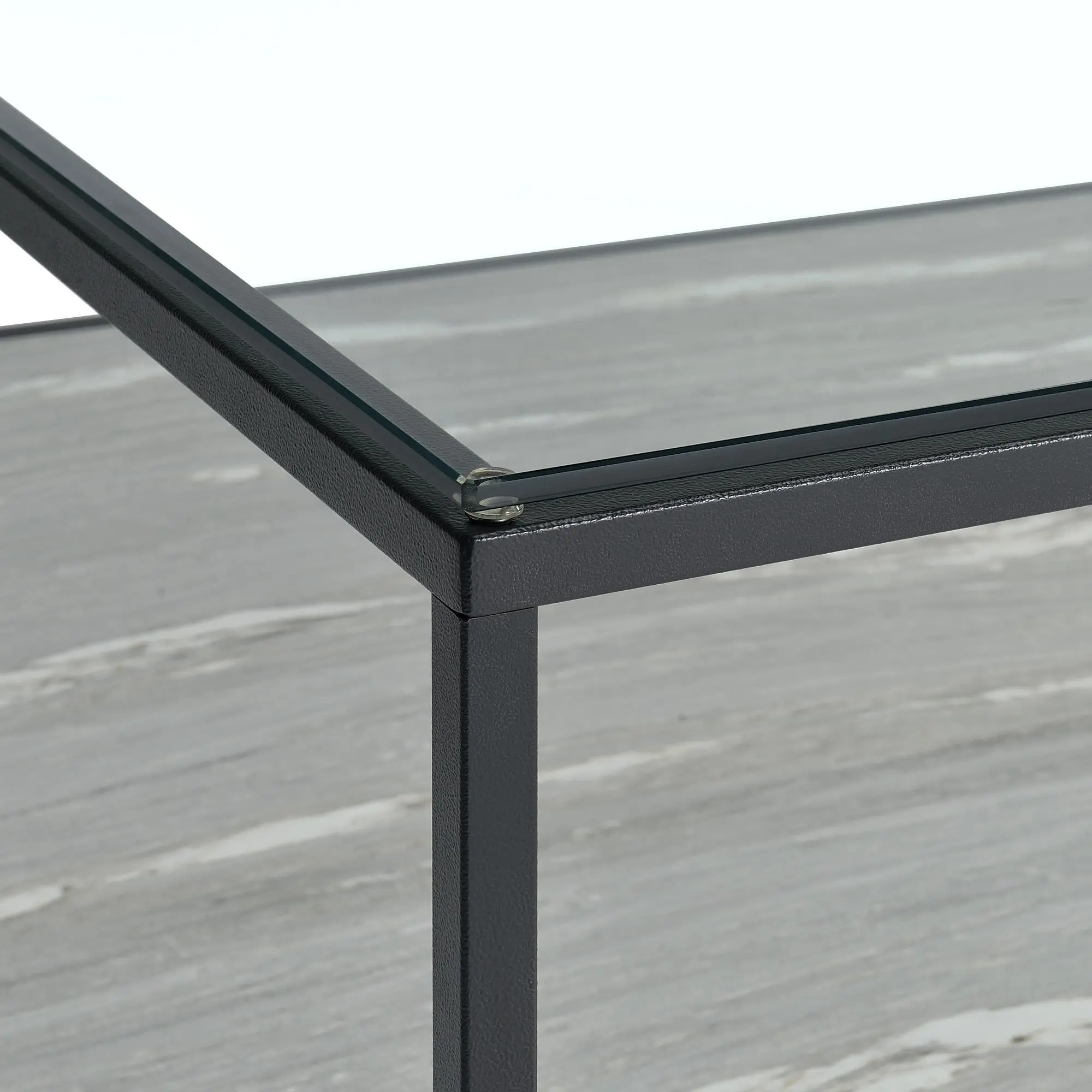 Yasmin Black and Gray Glass Coffee Table-8
