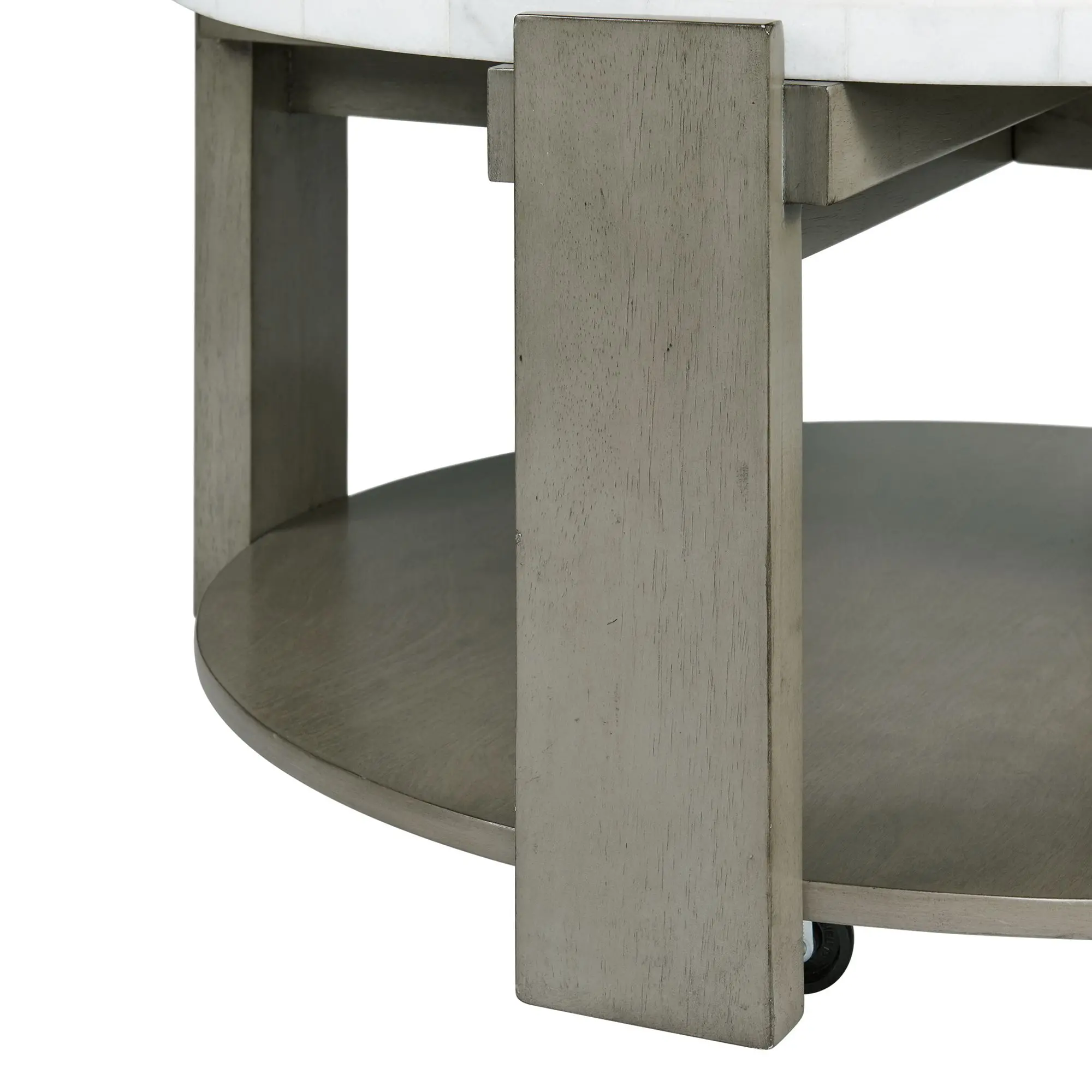 Rosamel Gray and White Marble Coffee Table-5