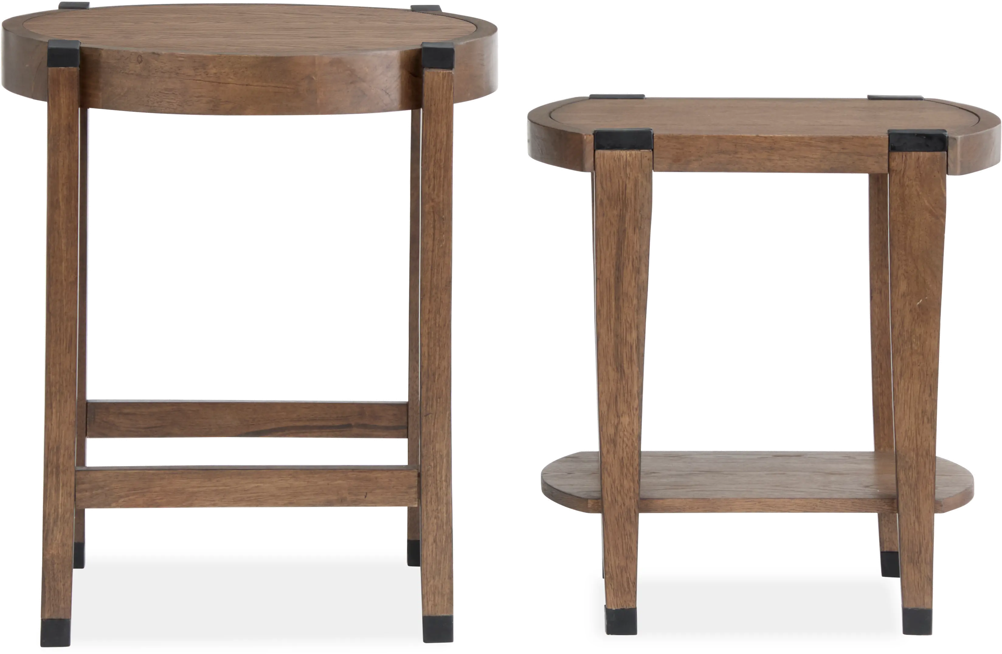 Kaysen Brown and Black Nesting Chairside Tables-10