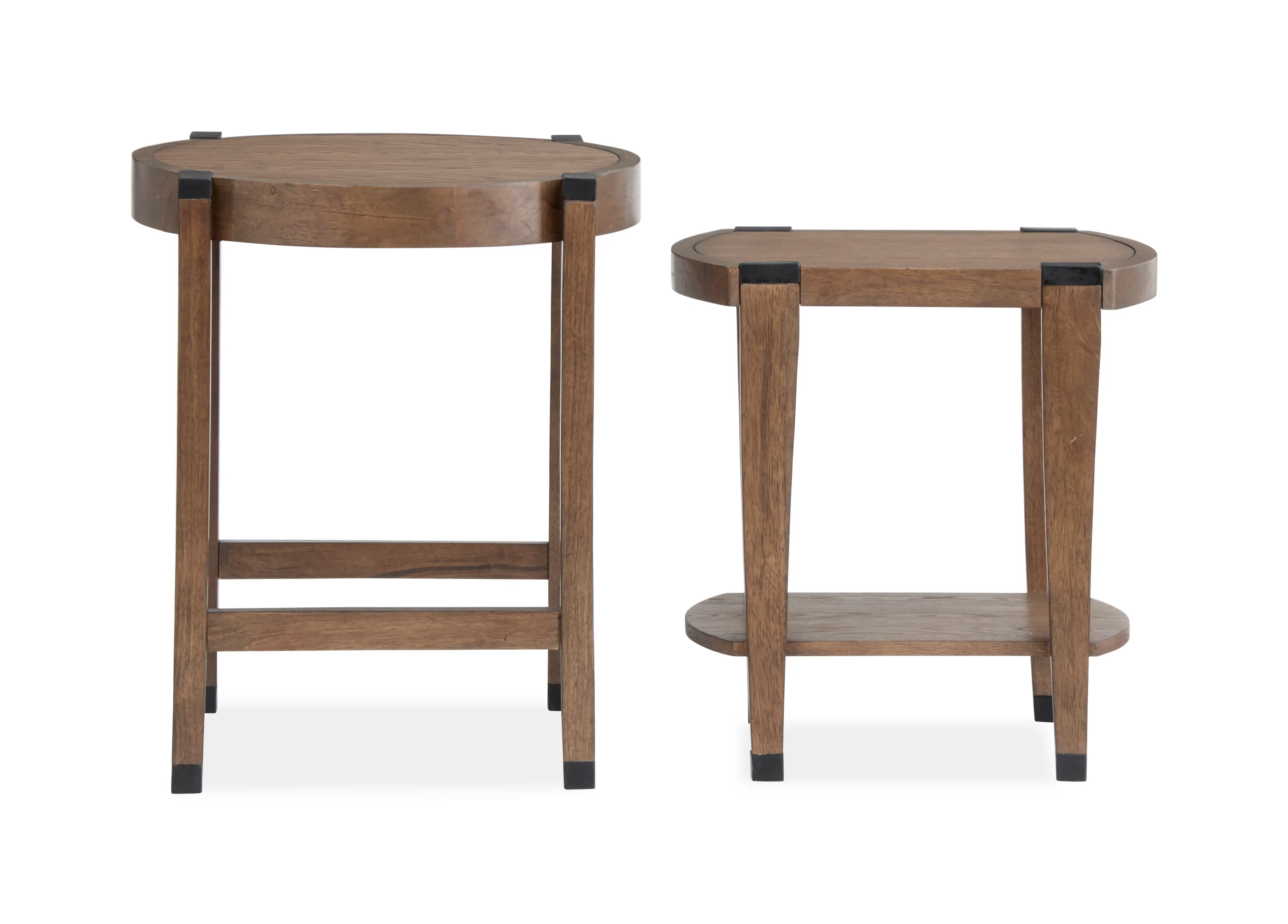 Kaysen Brown and Black Nesting Chairside Tables-10
