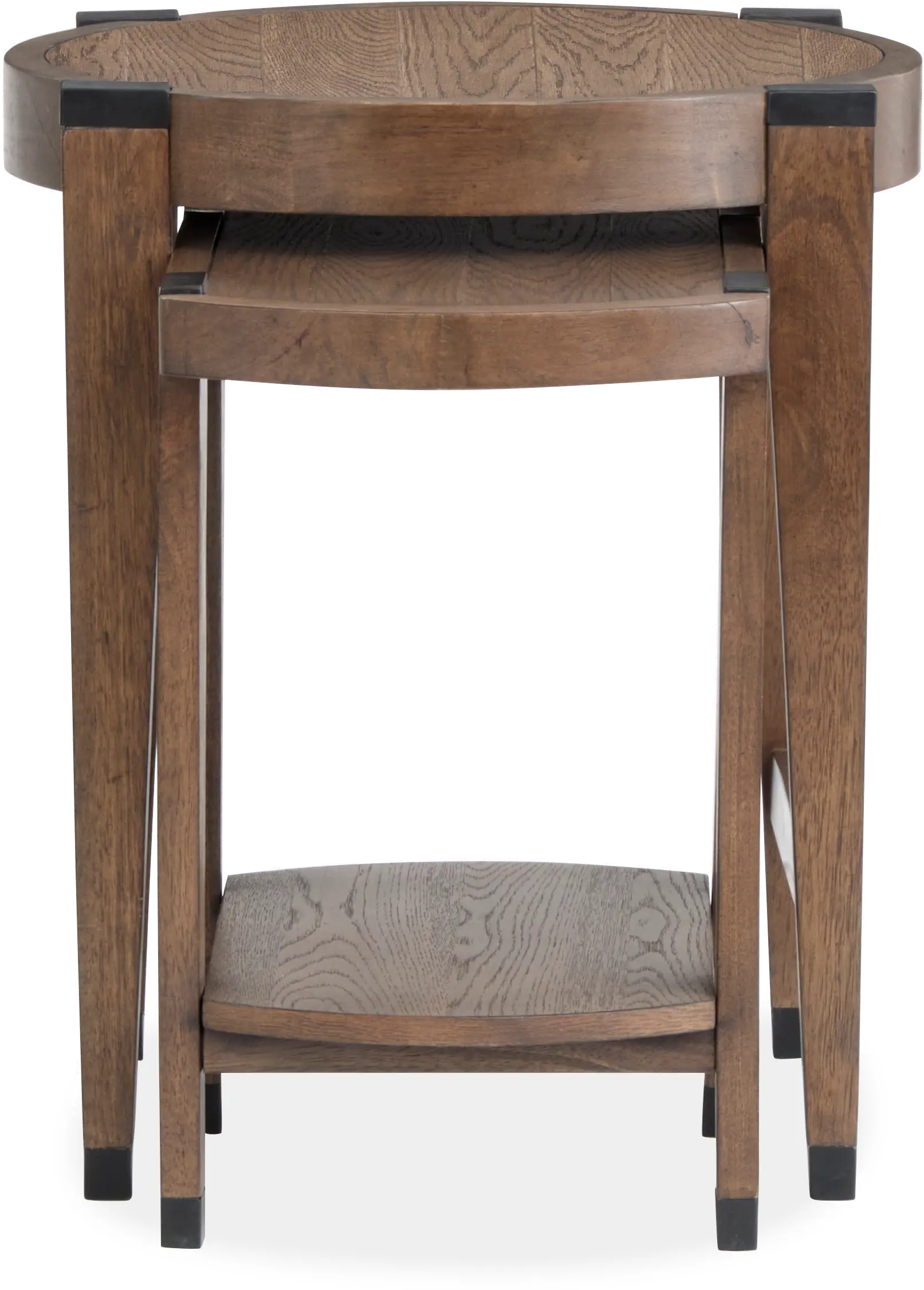 Kaysen Brown and Black Nesting Chairside Tables-3