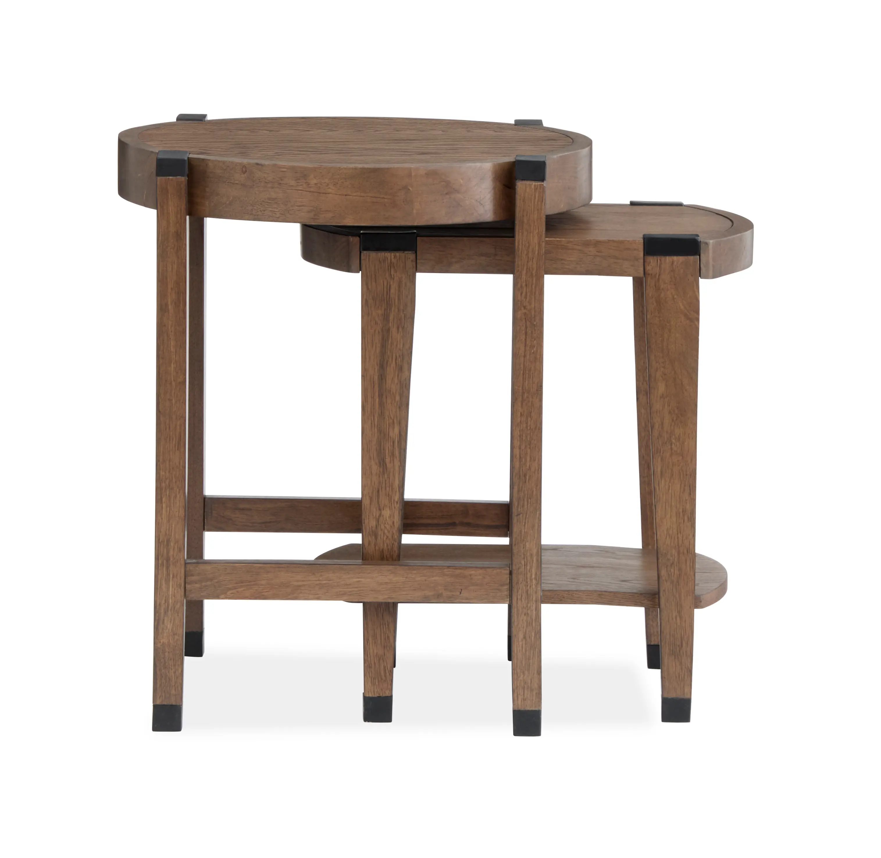 Kaysen Brown and Black Nesting Chairside Tables-9