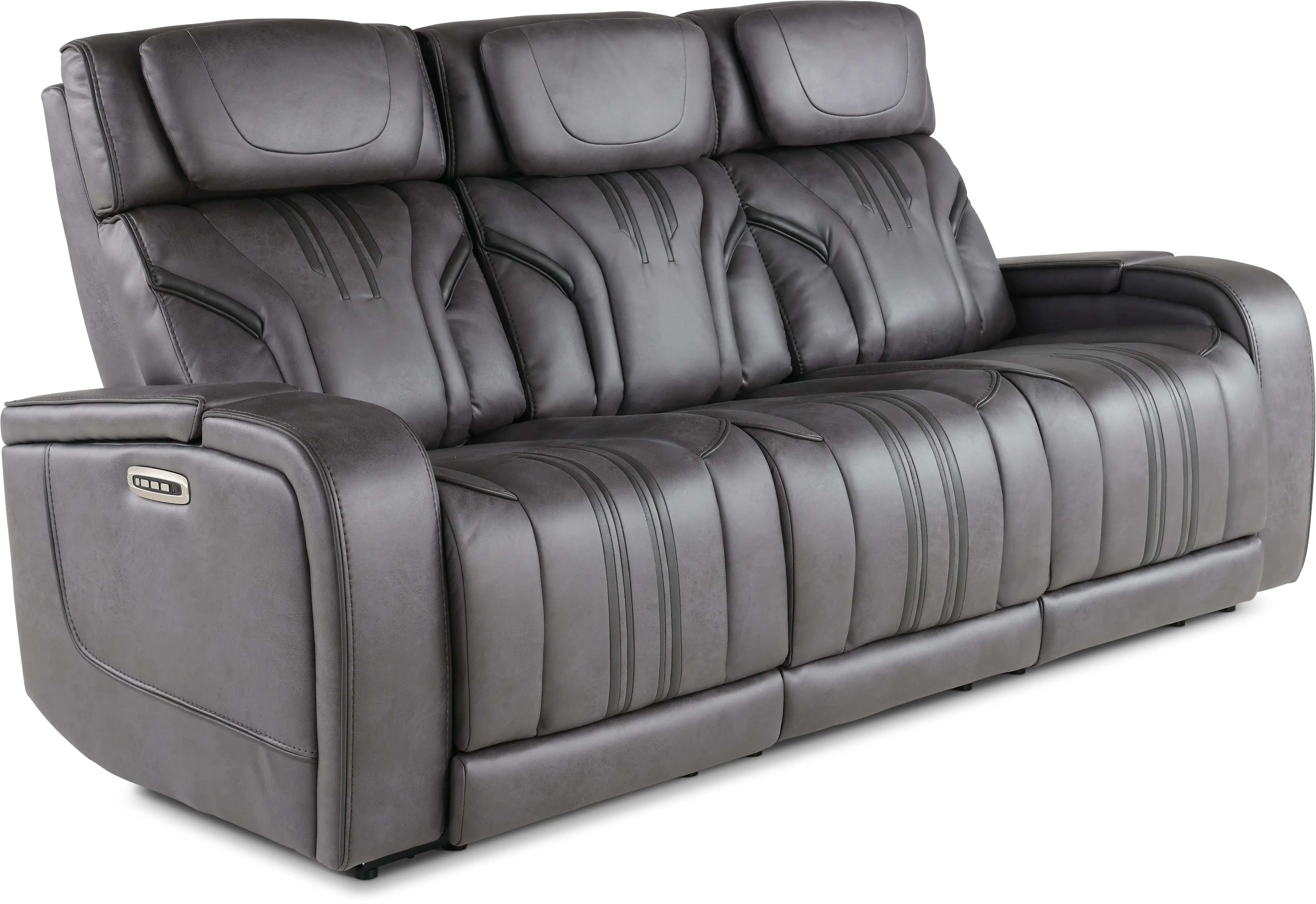 Tacama Graphite Power Reclining Sofa with Audio-3