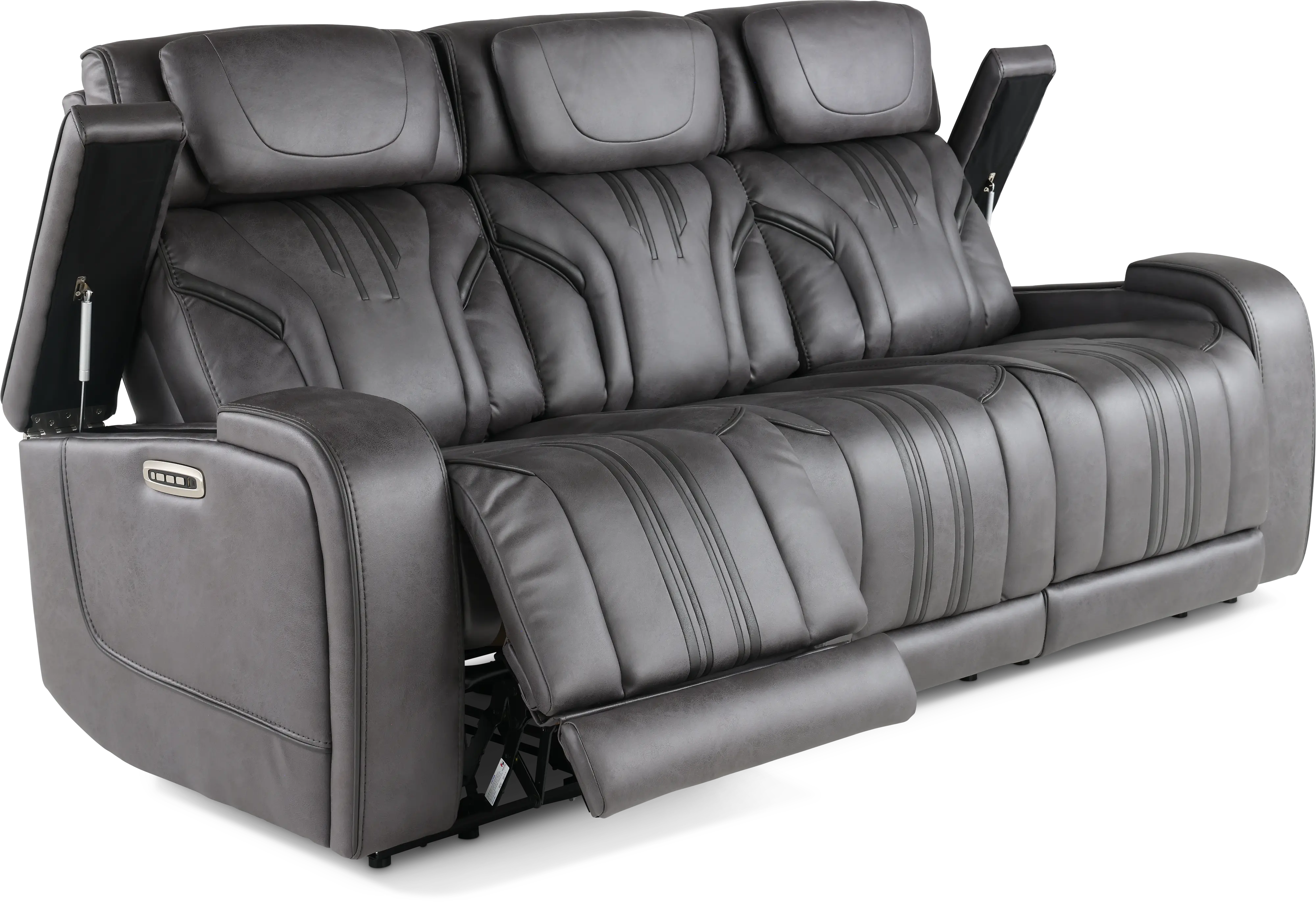 Tacama Graphite Power Reclining Sofa with Audio-5