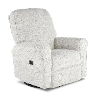 Josey White Pepper Swivel Glider Power Recliner