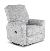 Josey Fog Gray Swivel Glider Power Recliner