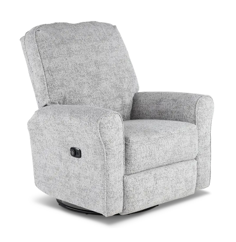 Josey Fog Gray Swivel Glider Power Recliner