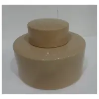 6  Ceramic Covered Tan Jar
