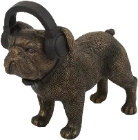 Dog Figurine with Headphones