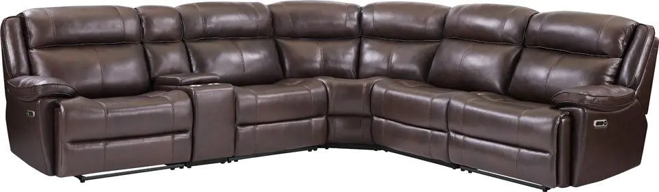 Eclipse Florence Brown 6-Piece Power Reclining Sectional-1