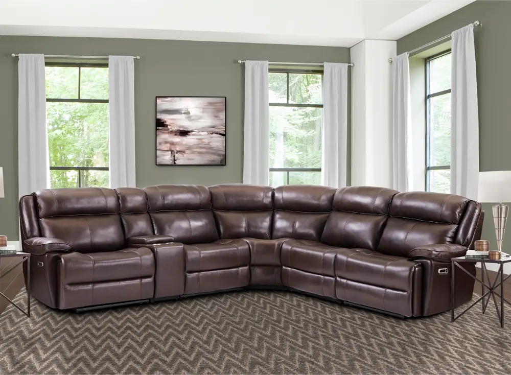 Eclipse Florence Brown 6-Piece Power Reclining Sectional-2