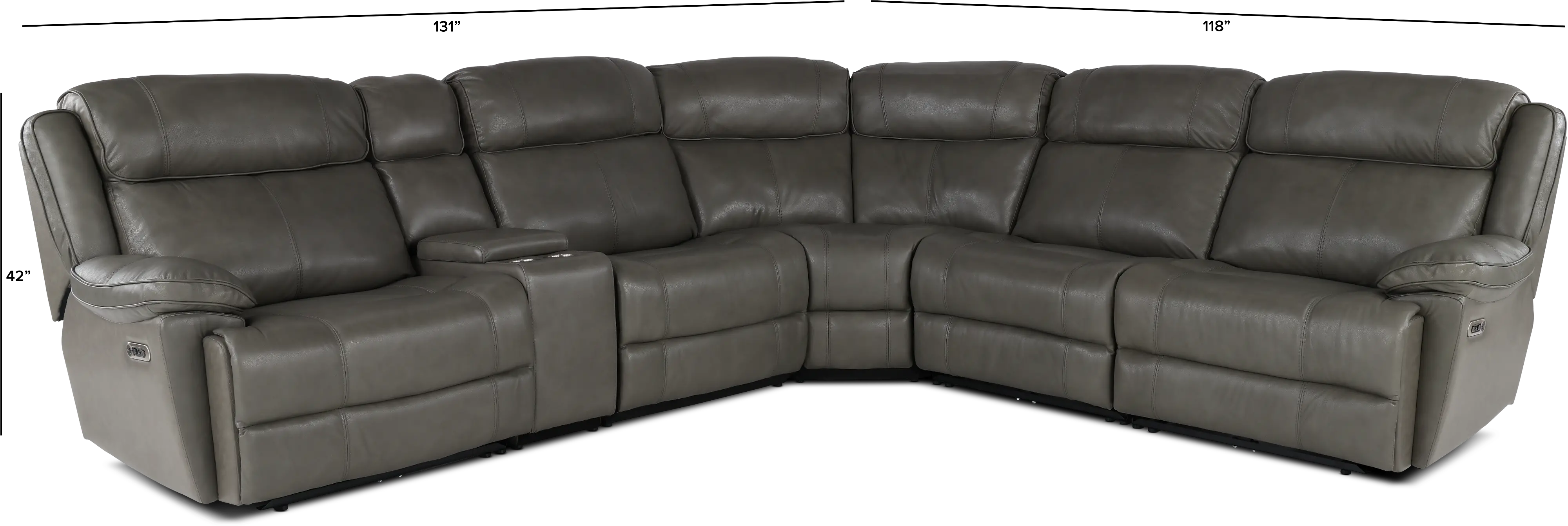 Eclipse Florence Heron 6-Piece Power Reclining Sectional-3