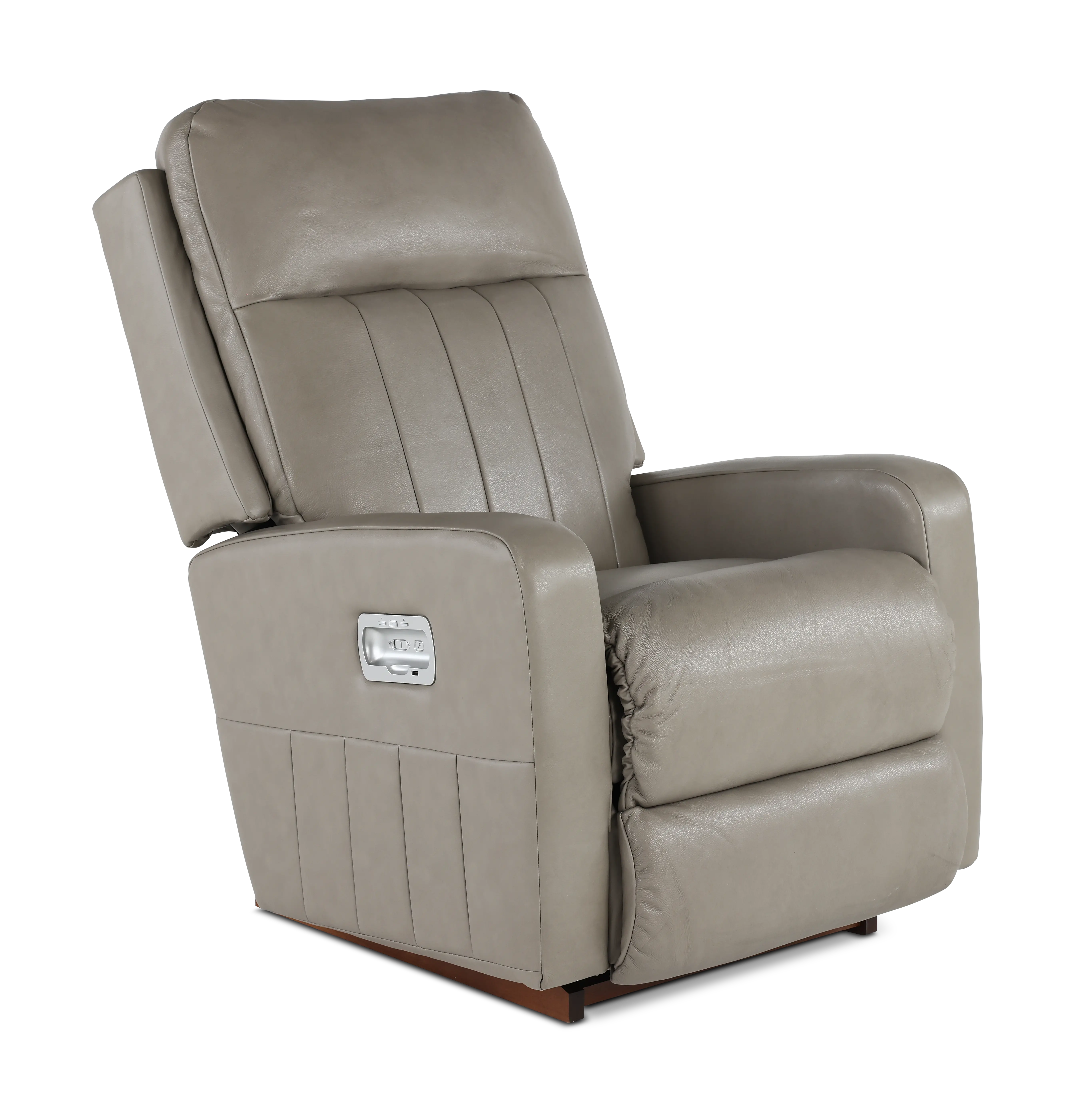 10X-747-RW/LB172952 Finley Pewter Power Rocker Recliner with Headrest and Lumbar Support-1