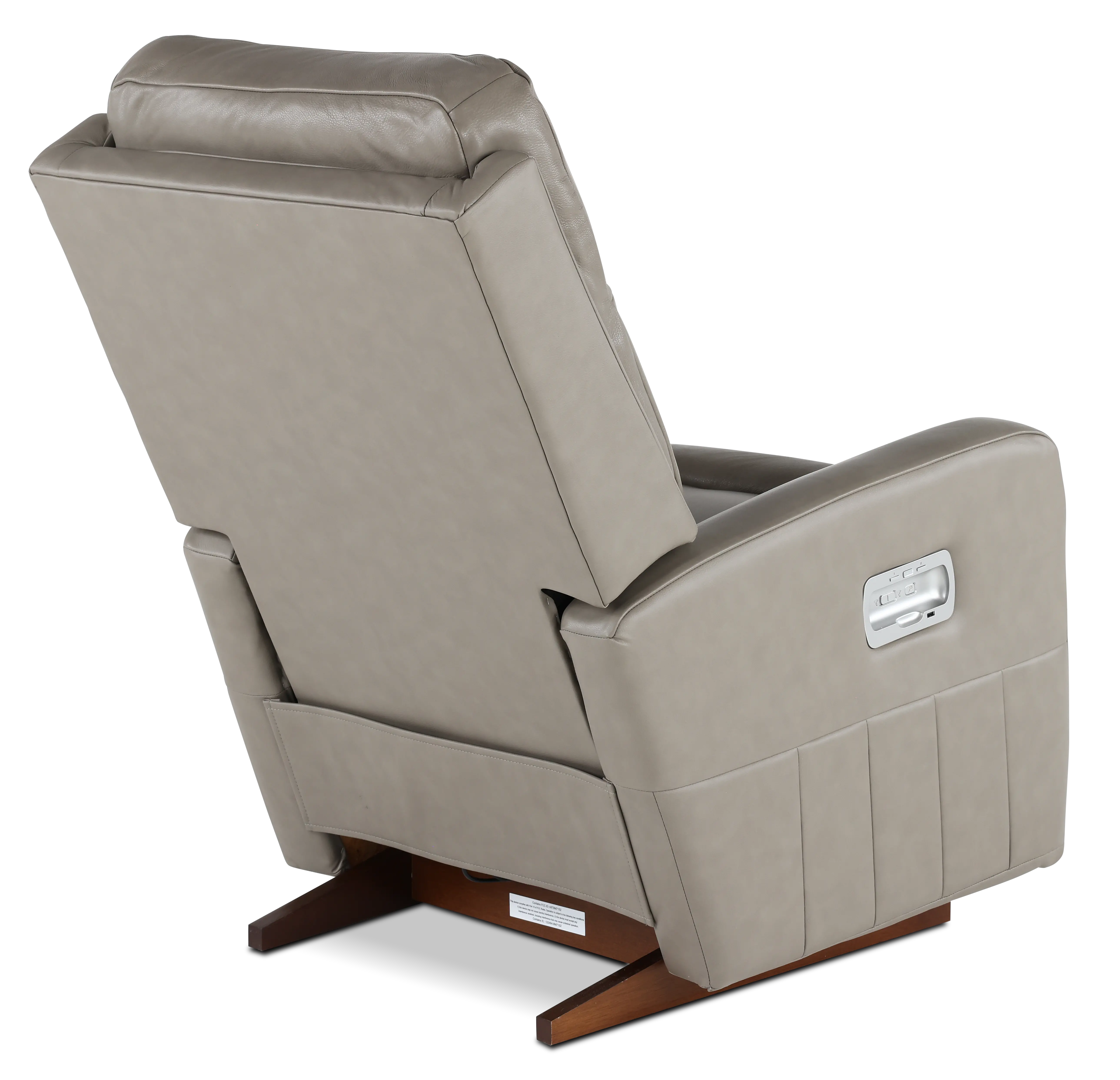 10X-747-RW/LB172952 Finley Pewter Power Rocker Recliner with Headrest and Lumbar Support-7
