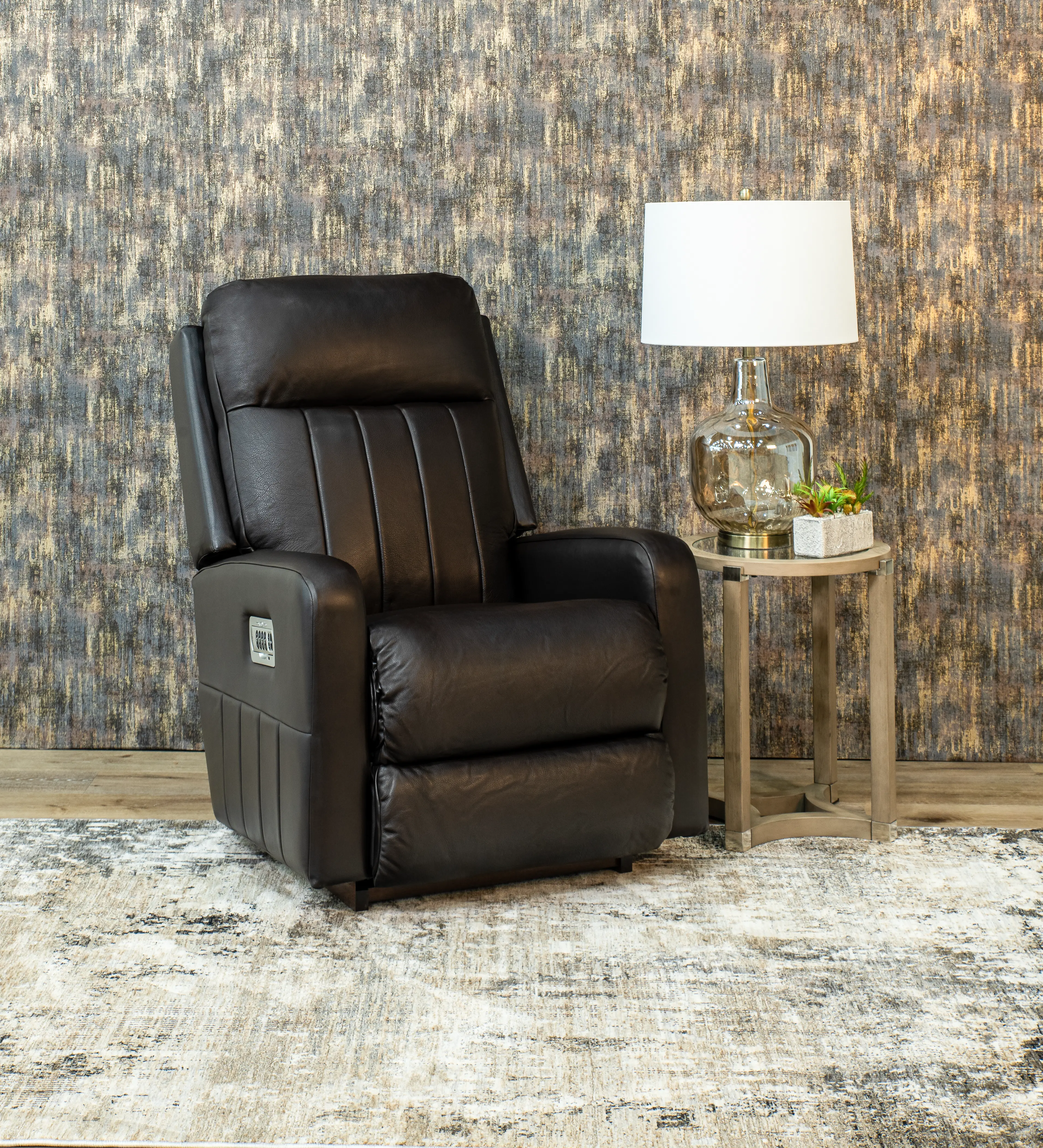 10X-747-RW/LB172979 Finley Chocolate Power Rocker Recliner with Headrest and Lumbar Support-2