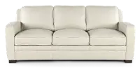 Stallion Ivory White Leather Sofa