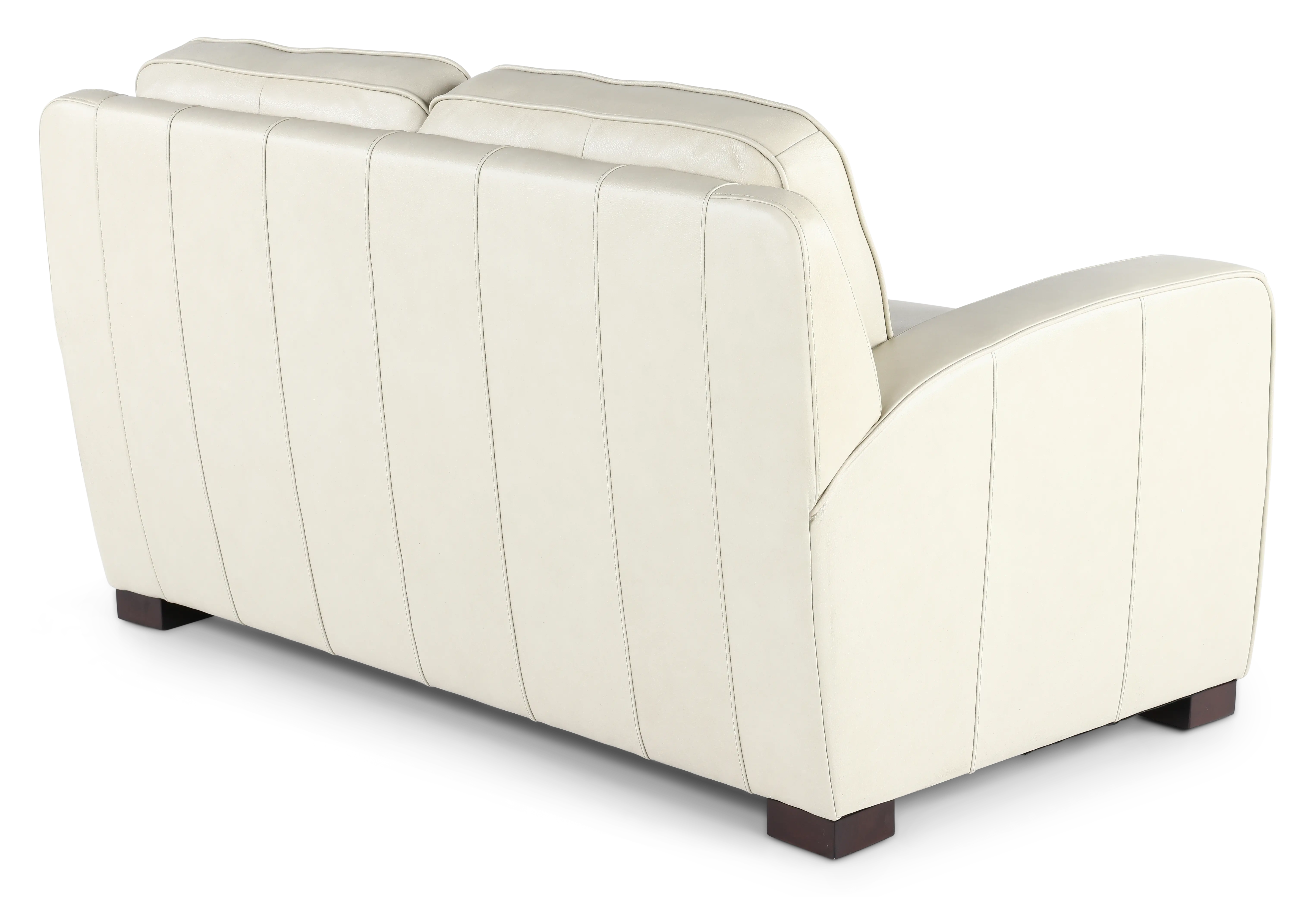 Stallion Ivory White Leather Loveseat-7