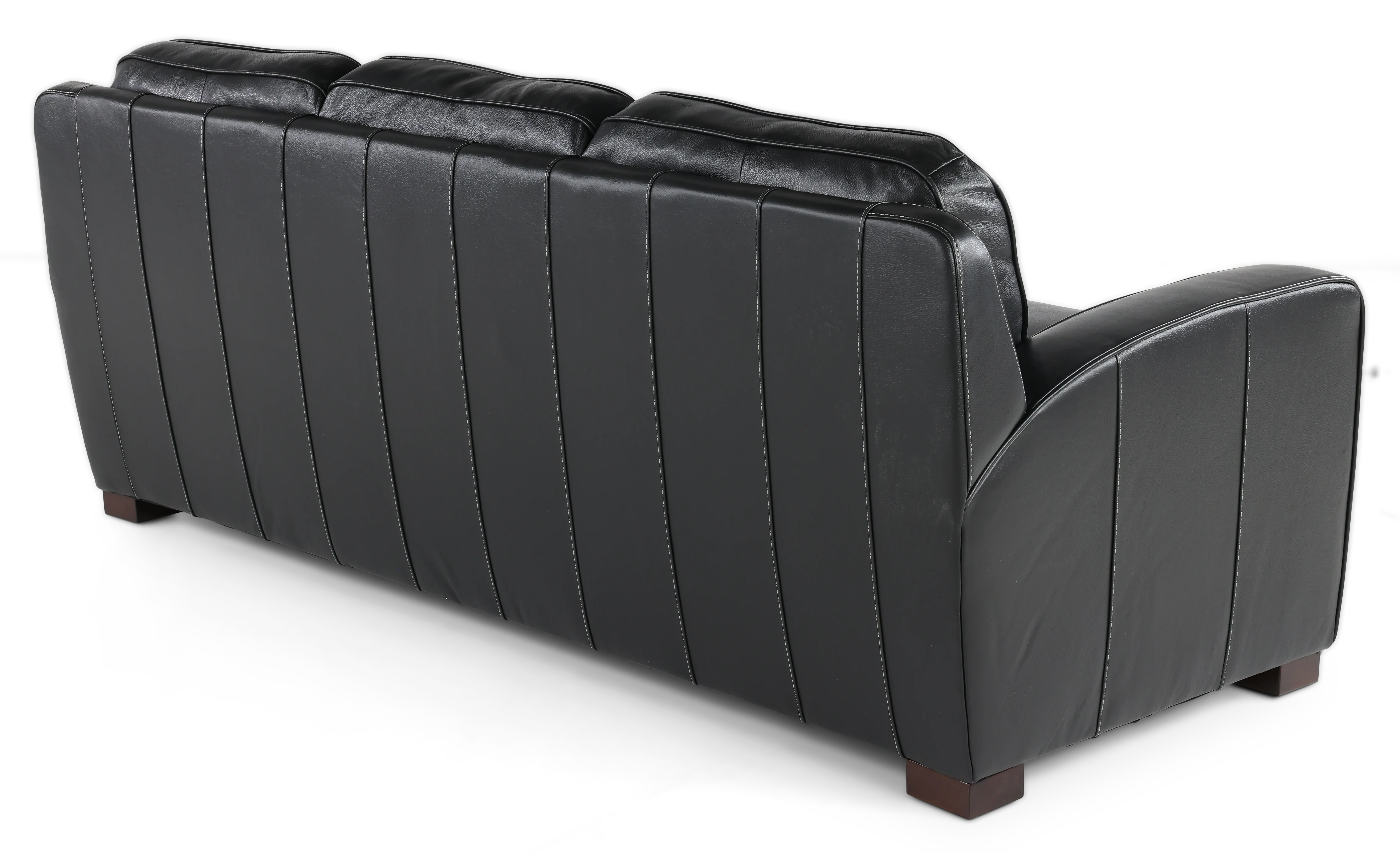 Stallion Black Leather Sofa-6
