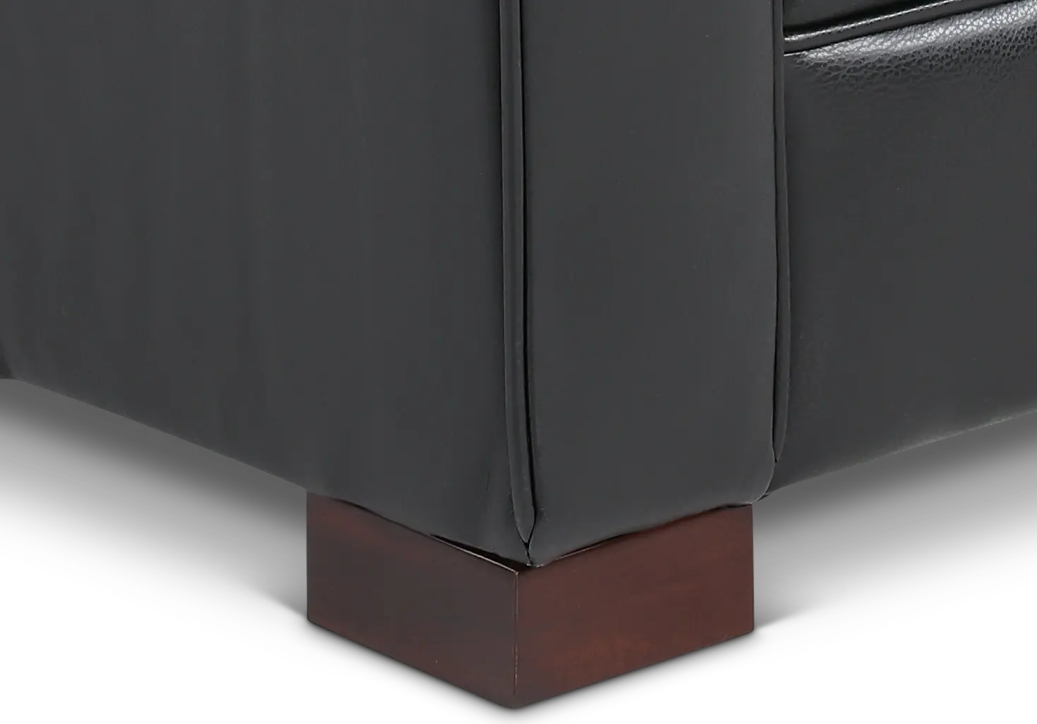 Stallion Black Leather Sofa-7