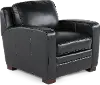 Stallion Black Leather Chair