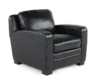 Stallion Black Leather Chair