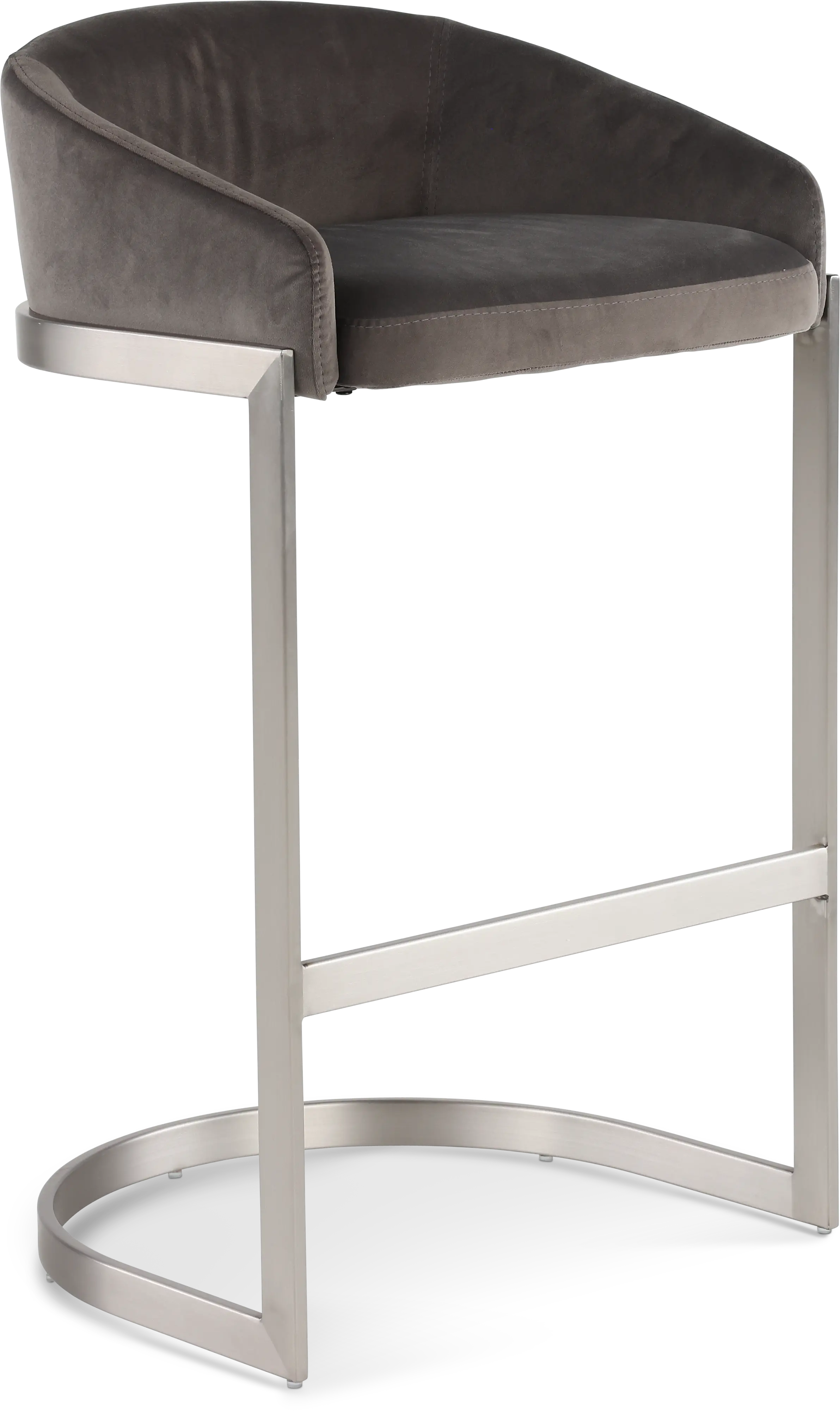 Oxford Mocha Brown and Nickel Counter Height Stool-1