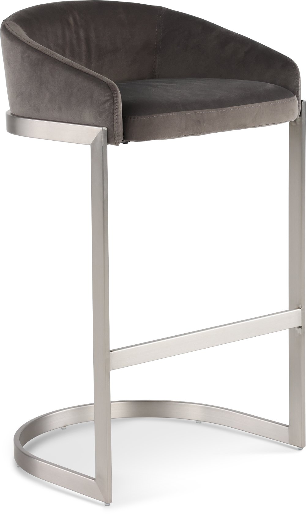 Oxford Mocha Brown and Nickel Counter Height Stool