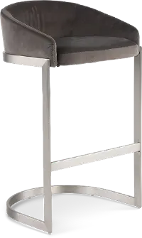 Oxford Mocha Brown and Nickel Counter Height Stool