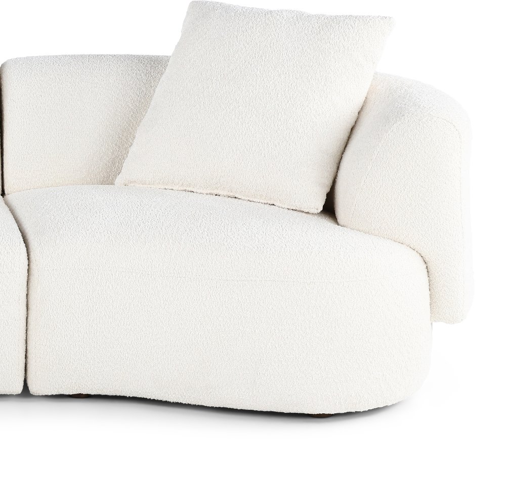 Abby White Right-Facing Chair
