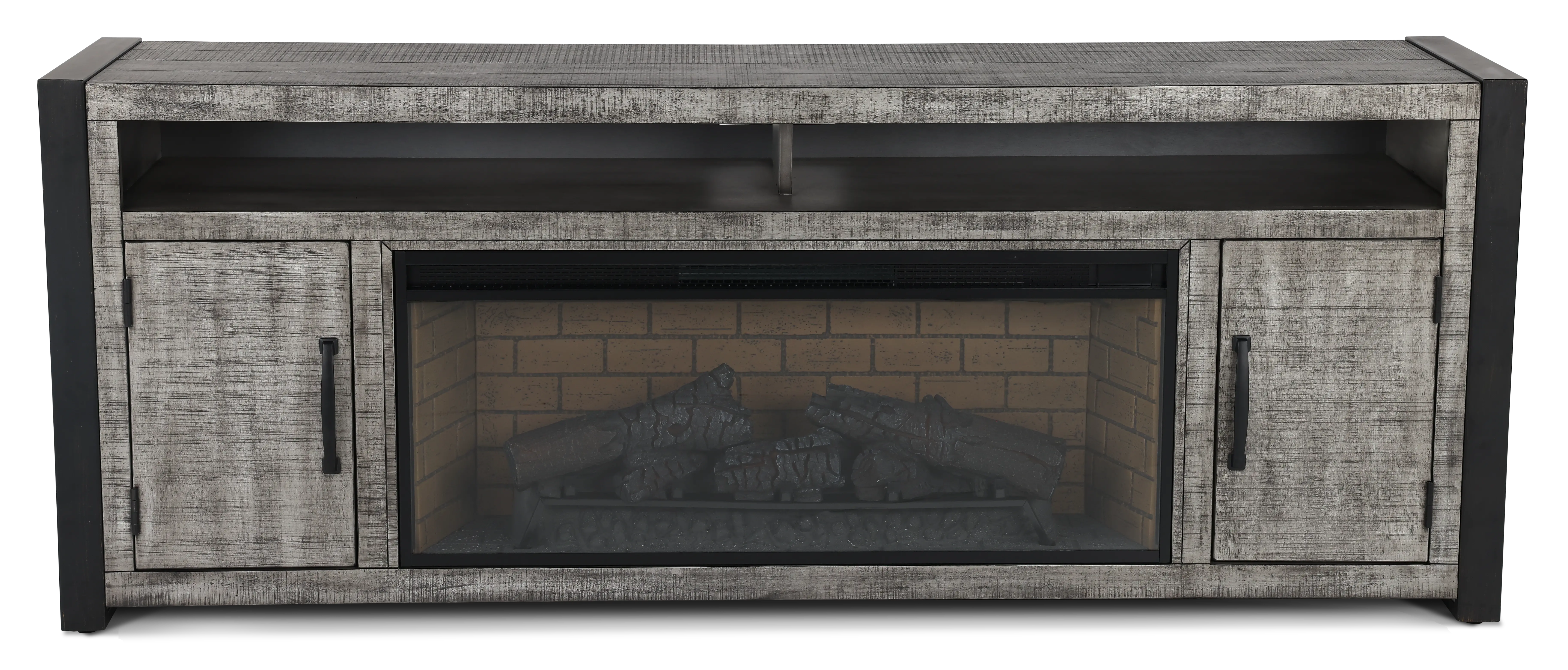 Ferrand Gray 78  Log  Fireplace TV Stand-1