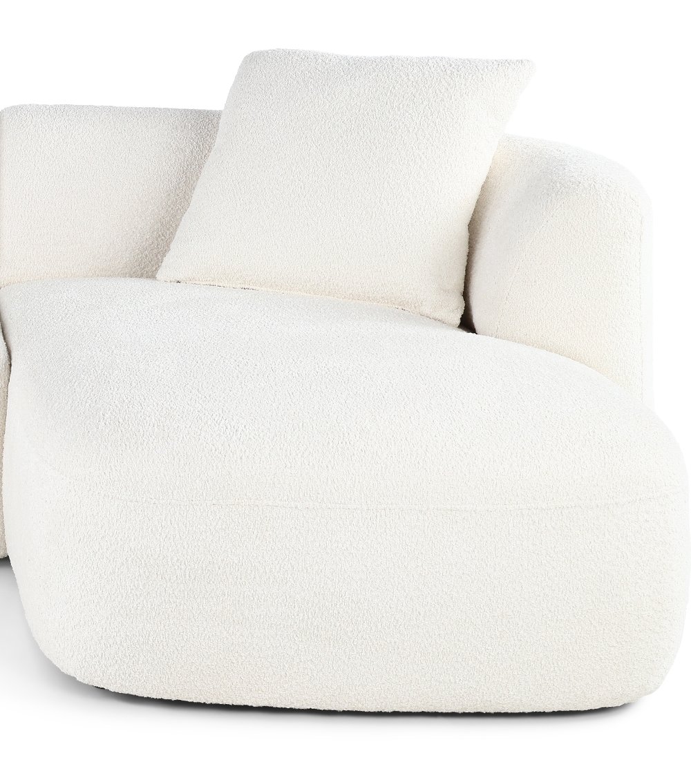 Abby White Right-Facing Chaise