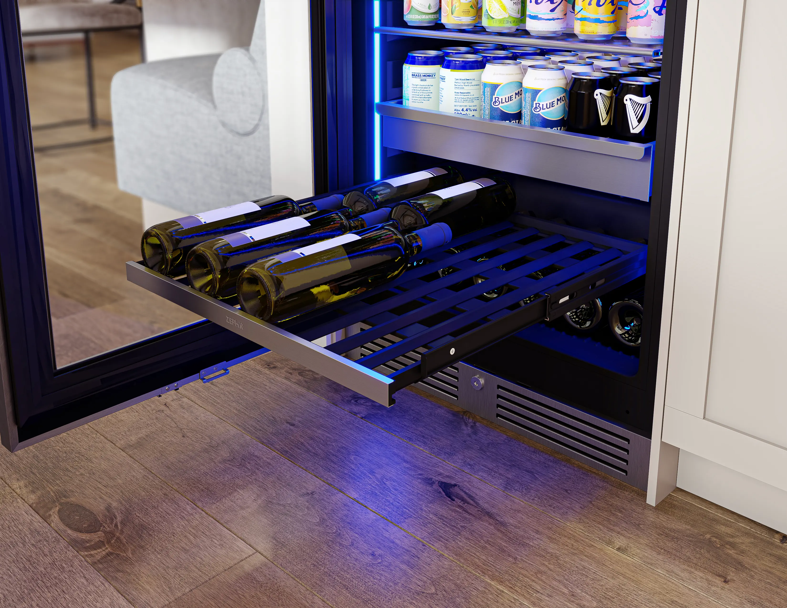 PRB24F01BG Zephyr Presrv™ Full Size Single Zone Beverage Cooler-3