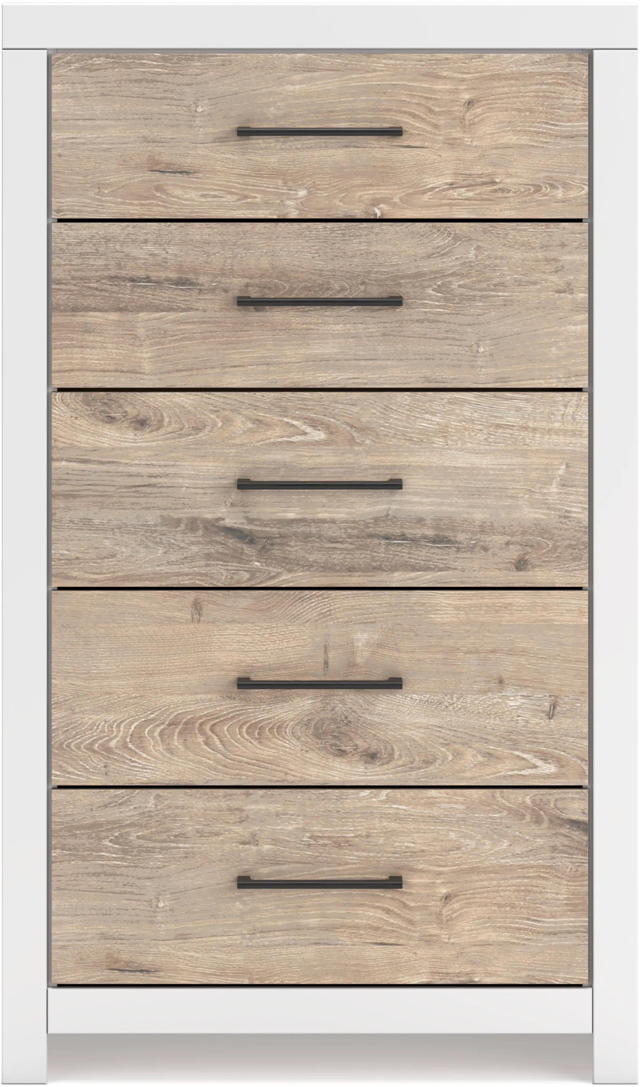 Charbitt White and Natural Chest of Drawers-1