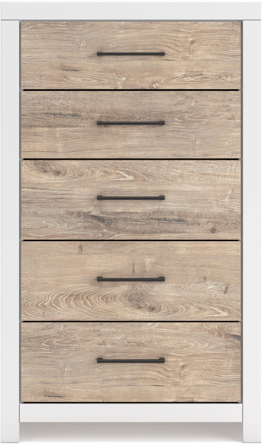 Charbitt White and Natural Chest of Drawers