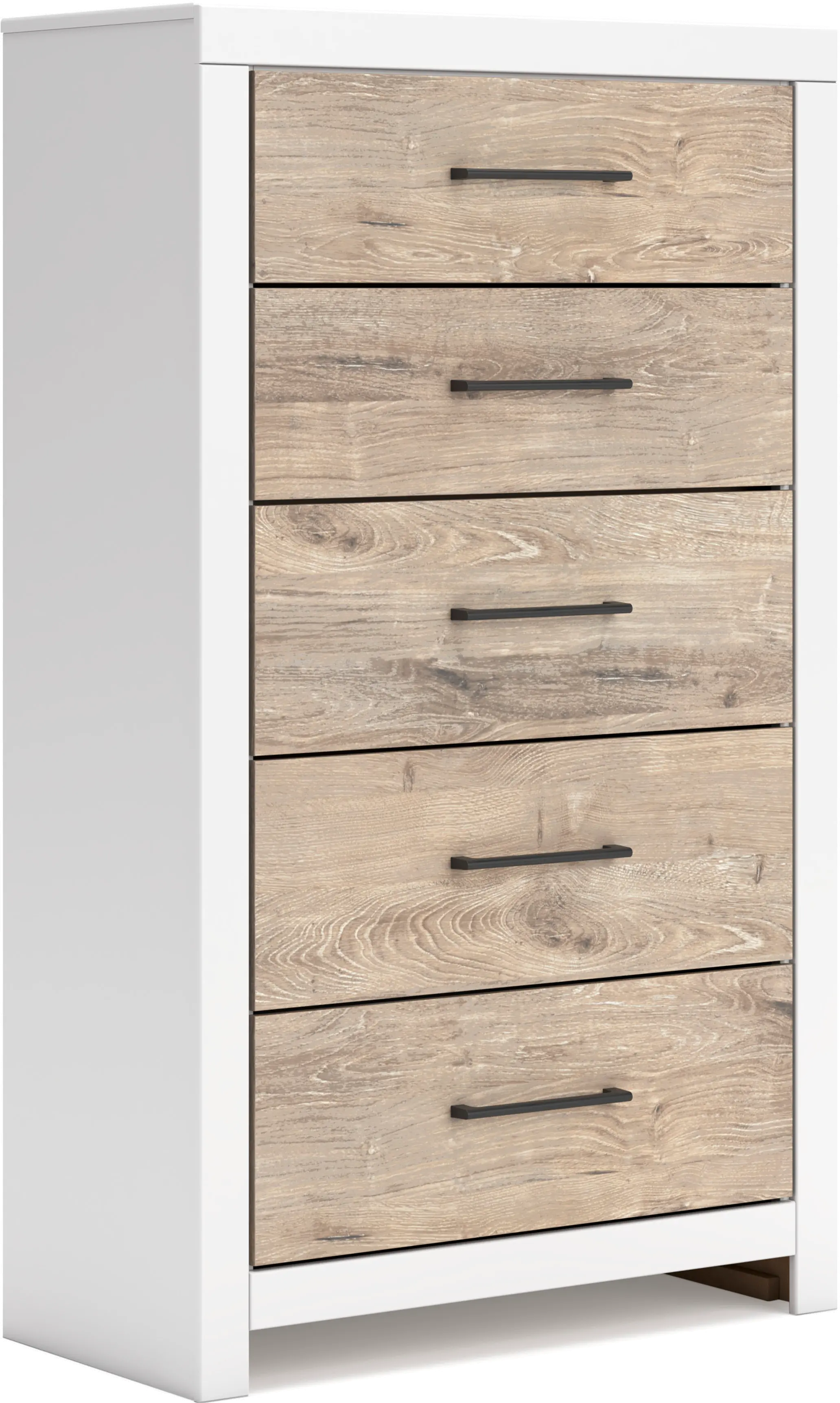 Charbitt White and Natural Chest of Drawers-3