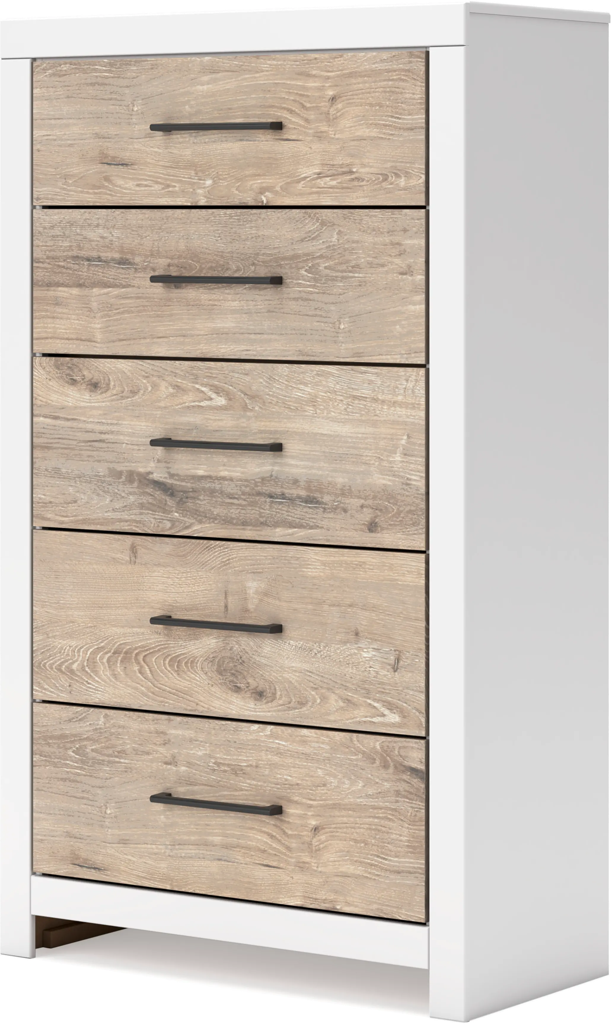 Charbitt White and Natural Chest of Drawers-4